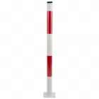 Słupek parkingowy blokujący U-12b | metalowy, 110 cm, na stopie, łańcuchowy, 2 otwory (zalecane)